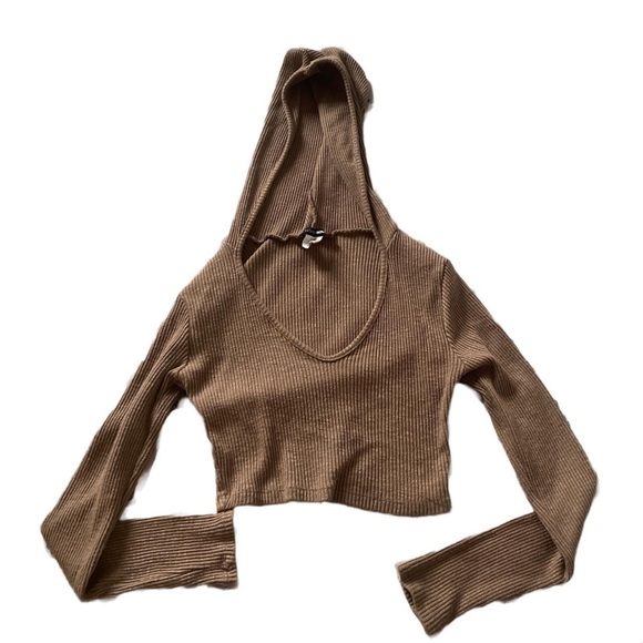 fashion nova wanderlust hoodie in taupe - Picture 1 of 5